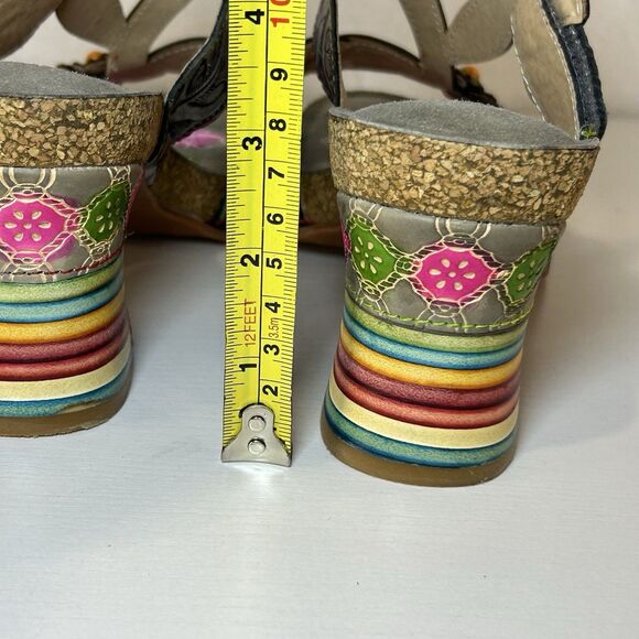 L'Artiste by Spring Step Womens Rossie-Grym Leather Heeled Sandals EU 40 US 9.5 - Picture 5 of 9